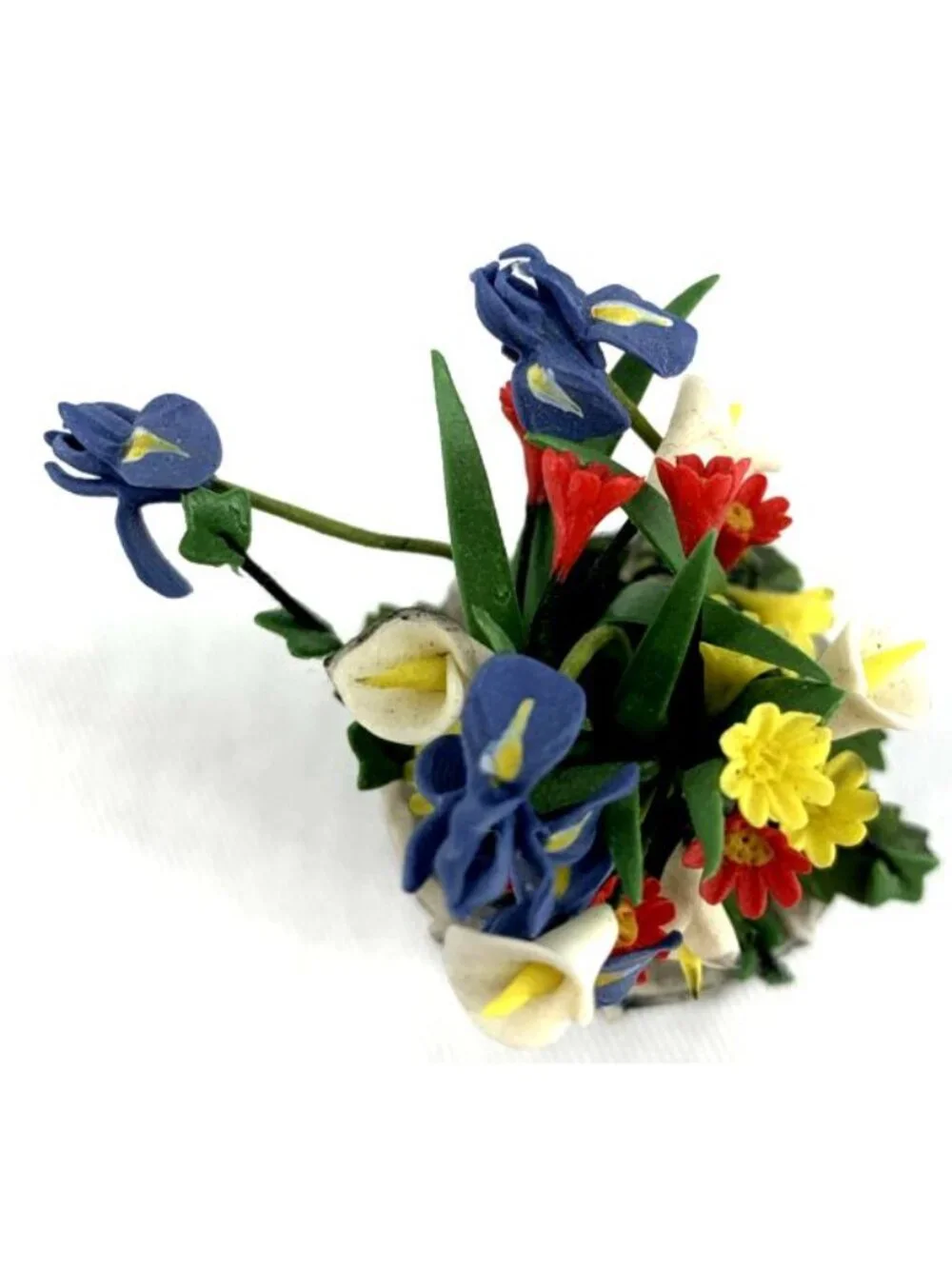Dollhouse Miniature Floral Arrangement Iris Lily 2.75
